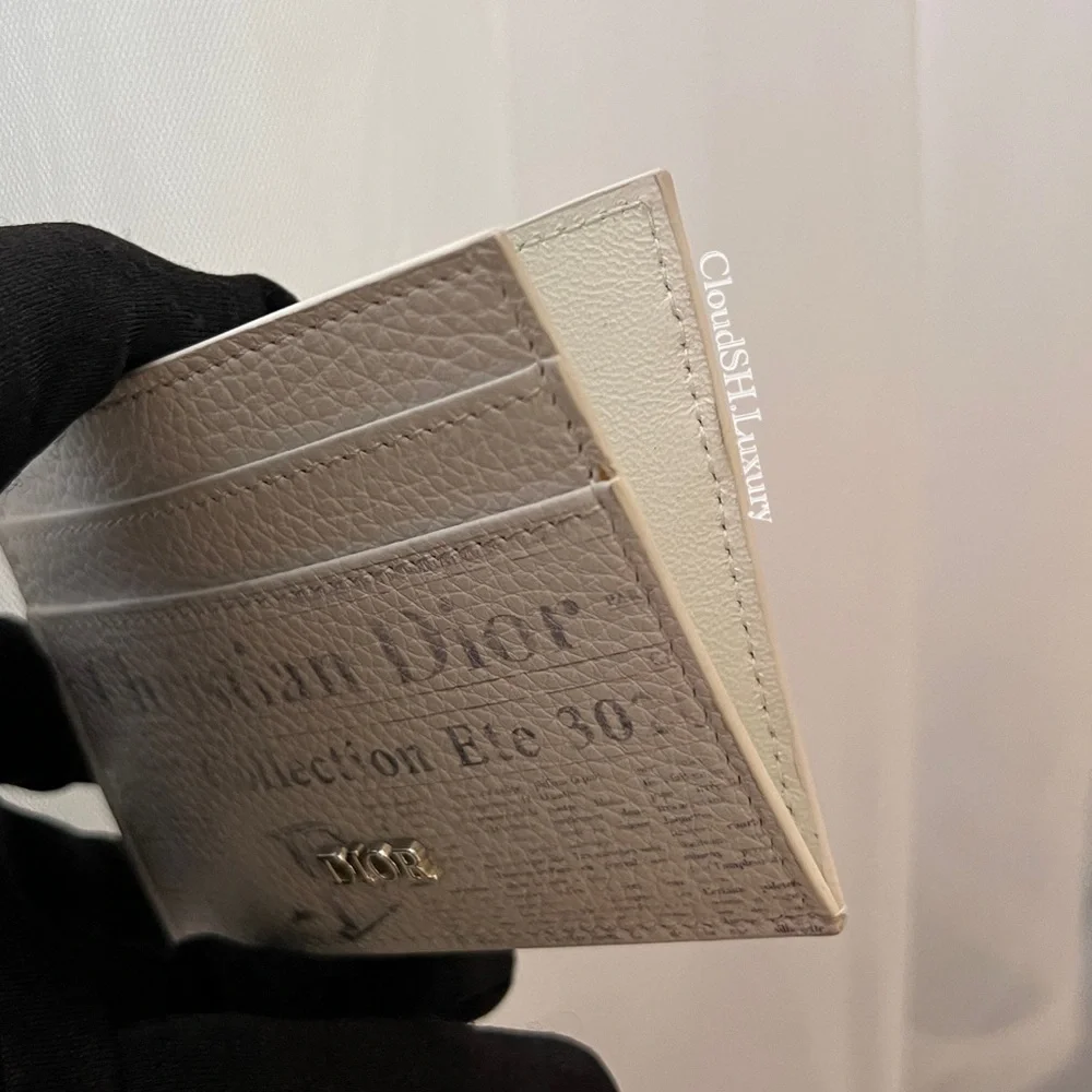 Auth Dior x Daniel Arsham Newspaper Print Card Holder - PreLoved